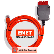 JUTA ENET OBD2 Diagnostic Cable for BMW F Series Coding with USB-C to Ethernet Adapter