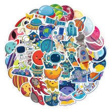 Astronaut Stickers 50PCS for Adults Cute Waterproof Stickers for Laptop Car Skateboard Water Bottle Decoration