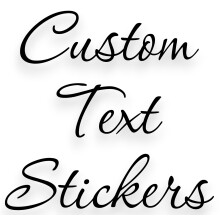 Custom Text Car Stickers Personalised Decals Vinyl Graphics | 30 Font Styles | Gloss Matt Colours | up to 3 Lines of Text | Small to Large Size Optio