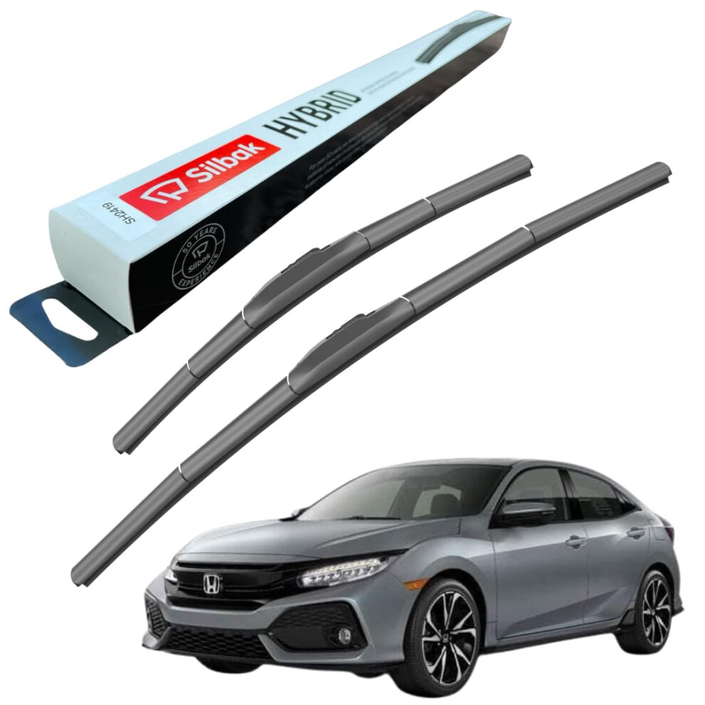 Silbak Windscreen Wipers, Fits For Honda Civic Hatchback (03/2017-03/22) Front Wiper Blades, 650Mm/450Mm 5003901370970