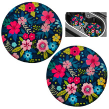 2PCS Flower Silicone Car Cup Coasters Non-Slip Absorbent