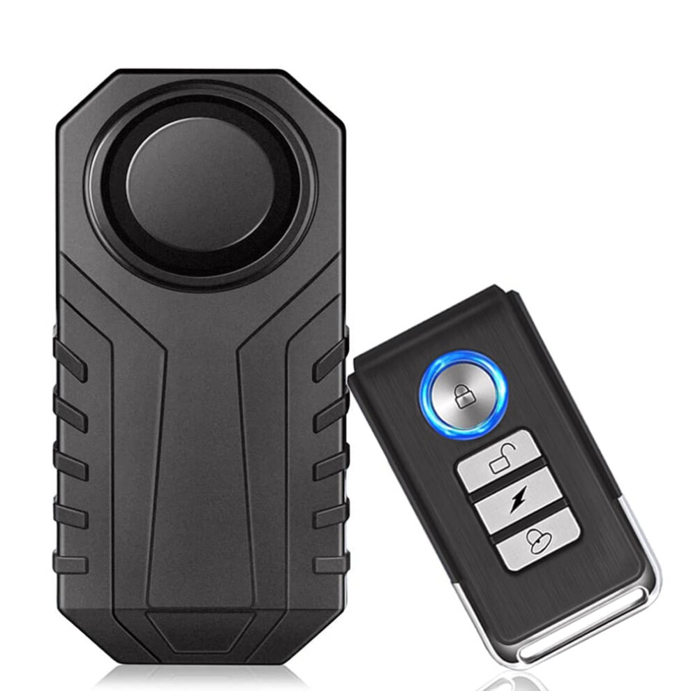 Wireless Bicycle Alarm, Anti-Theft Vibration Motorcycle Bicycle Alarms Waterproof Vehicle Security Alarm System Volume And Sensitivity Adjustable For 5000135293976