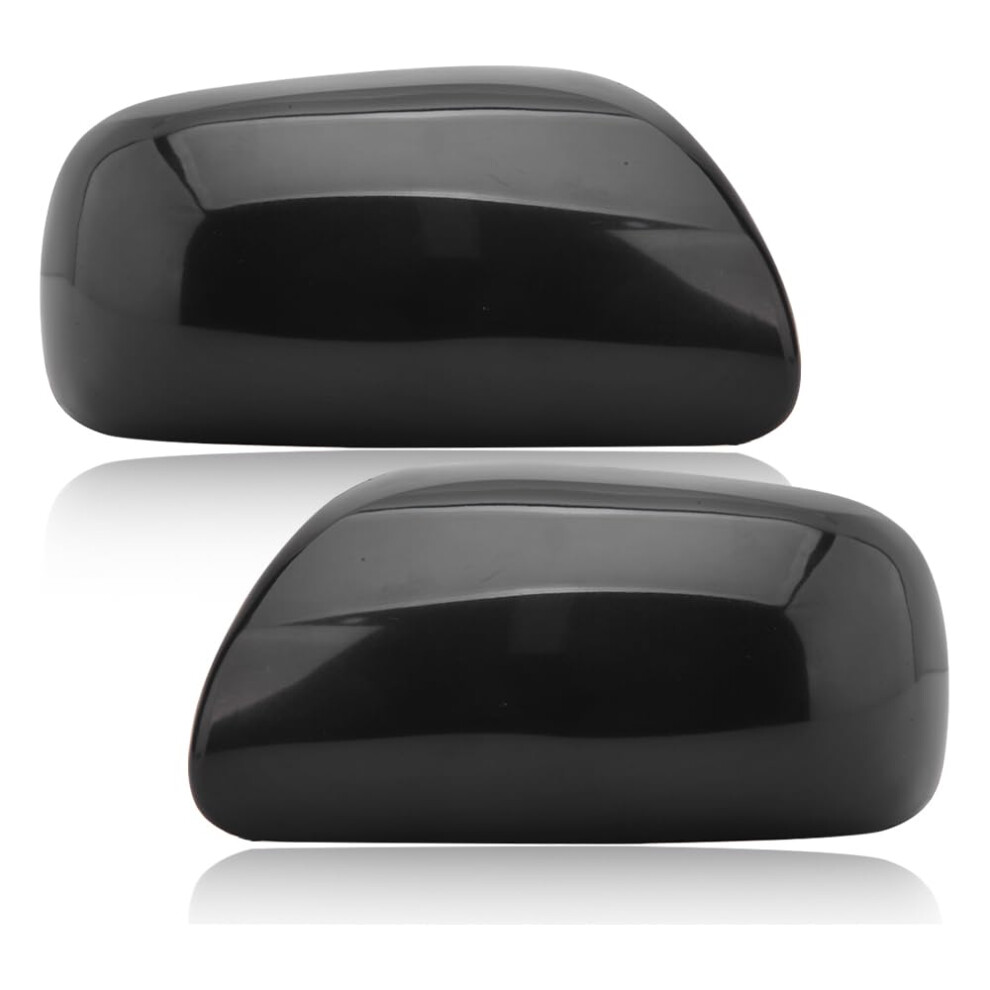 Pair Primed Wing Mirror Cover Cap For Toyota Yaris 2007 2008 2009 2010 2011 Uk Driver & Passenger Side Black 5001055219572