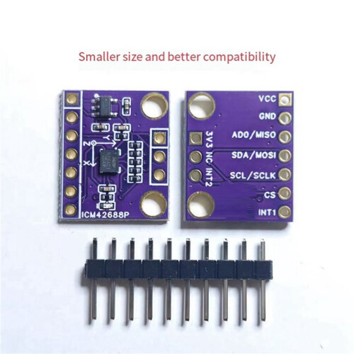 2X ICM42688 Six-Axis IMU Module 6-Axis Attitude Sensor Module Low Temperature Drift and Offset Supports IIC SPI Driver 2