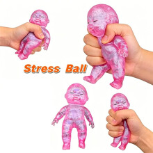 2PCS Baby Squishy Glitter Slow Rising, Squishy Babies Sensory Fidget for Stress Relief, Soft Cute Squeeze
