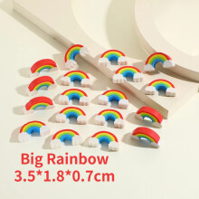 (Big) 10Pcs/Lot Kawaii Rainbow Erasers Student Pencil Rubber School Stationery Cute Cartoon Mini Rainbow Bridge Eraser for Kids Gifts