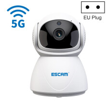 Escam Pt201 Telecamera di rete Wi-Fi dual-band HD 1080P con supporto per visione notturna, rilevamento del movimento, tracciamento automatico, sched