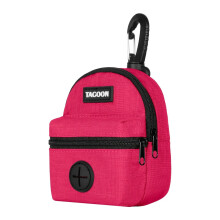 (Rose Red) Dog Waste Bag Dispenser With Clip Portable Leash Attachment Walking Camping Travel Essential Treat Storage Pouch Accessories