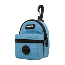 (Denim Color) Dog Waste Bag Dispenser With Clip Portable Leash Attachment Walking Camping Travel Essential Treat Storage Pouch Accessories