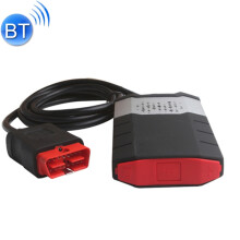 Delphi DS150E professionele automatische diagnosetool met compatibele autokabels en Bluetooth (Kleuren: Zwart/Rood) Cadeaus: zwart-rood
