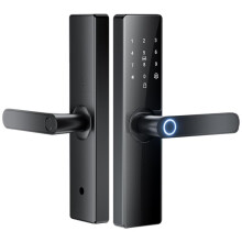 Z17 Tuya Smart Wifi Cerradura electrónica con huella dactilar, Dimensiones del cuerpo de la cerradura: 18 cm (Negro) Regalos: 18 cm