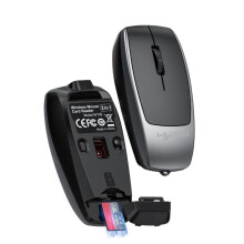 Hxsj M109 Mini Bluetooth-Funkmaus (Metallic-Grau) Geschenke:grau