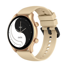 Die Zeblaze Btalk 3 Plus Smartwatch mit 1,39-Zoll-Display und Sprachfunktion (Gold). Geschenkidee: Gold