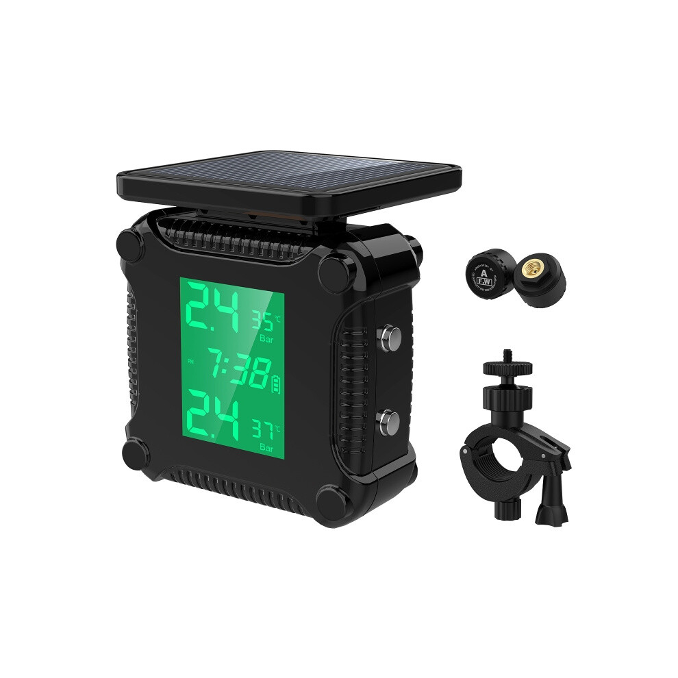 M9 Solar-Powered Motorcycle Tire Pressure Monitor With Color Screen And High-Precision Sensor Gifts:m9 9072918113128
