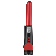 Détecteur de métaux portatif avec écran LCD, détecteur d'or avec lampe torche (rouge) Cadeaux : rouge