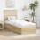 VidaXL vidaXL Bed Frame Sonoma Oak and Silver 70 x 190 cm Engineered Wood 1