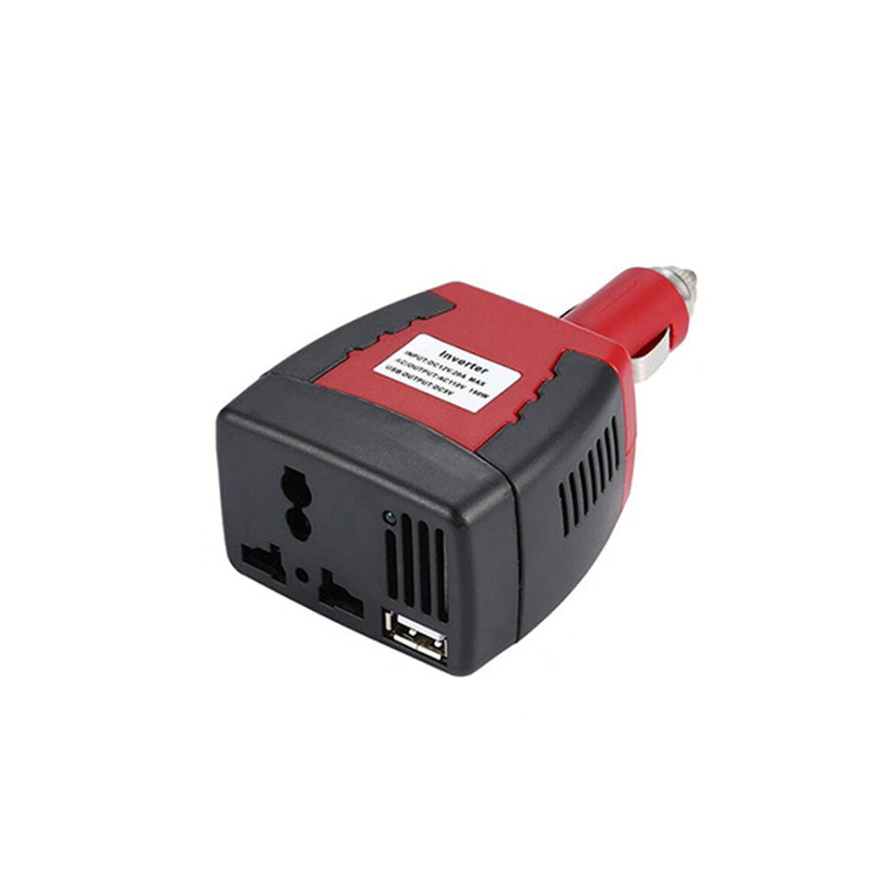 75W Car Inverter Voltage Converter Usb Charger, Color Gifts: 12V To 220V 2.1A Black Edge Gifts:12v To 220V 2.1A Black 9072918106519