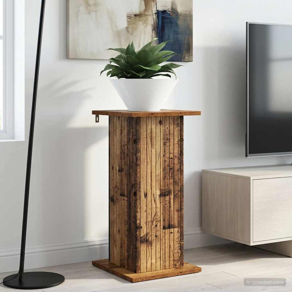 Vidaxl Plant Stand Old Wood 30.5 X 30 X 60.5 Cm Engineered Wood