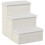 Escalier pliable pour animaux avec espace de rangement, 3 marches, blanc 1
