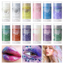 12Pcs Body Glitter Gel, 16ML Face Glitters Body Gel Sequins Shimmer Liquid Eyeshadow