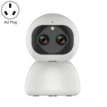 Telecamera di rete wireless per interni YT48 HD con doppia lente panoramica, supporta il rilevamento del movimento, la visione notturna a infrarossi