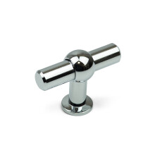 (T-Bar Knob) Polished Chrome T Bar Handle 160mm & Knob Pull