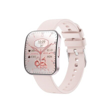 Qs08 1,85-inch smartwatch met volledig scherm, realtime hartslag-, bloedglucose- en zuurstofmeting, SOS-alarm en slaapregistratie (roze) Cadeau: roze