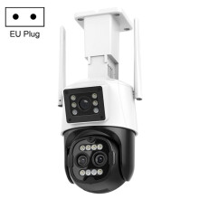 Qx103 Caméra IP sphérique triple caméra avec alarme IA et reconnaissance humaine (norme européenne) - Cadeau : Triple caméra