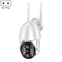 Qx33 1080P Panorama-WLAN-Kamera mit 360-Drehung, unterstützt Tag- und Nacht-Farbvideoaufzeichnung, Gegensprechfunktion, Bewegungserkennungsalarm, Vi