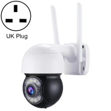 Qx47 3MP 1080P HD WLAN-Netzwerkkamera mit Bewegungserkennung, Infrarot-Nachtsicht und TF-Kartenunterstützung (Farbe: UK-Standard)