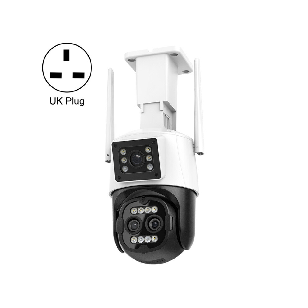 Qx103 Human Recognition Ai Alarm Wifi Spherical Triple-Camera Ip Camera (Uk Standard) Gifts:triple Camera 9072918114842