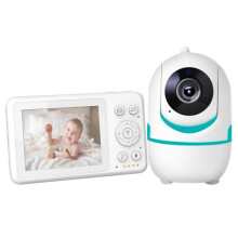 D031 2-kanaals spraakgestuurde babyfoon met ingebouwde slaapliedjesfunctie en 3,2-inch lcd-scherm (VK-standaard) Cadeau: D031