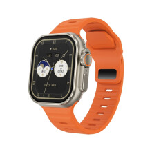 Iw9 Ultra Älyranneke, 2,04 tuuman värinäyttö, Bluetooth-puhelut/syke/verenpaine/veren happipitoisuus (oranssikultainen) Lahjat: oranssikultainen