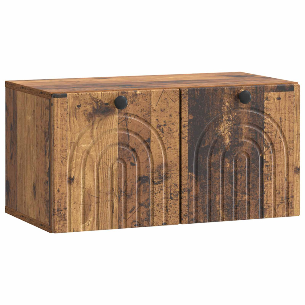 Vidaxl Wall-Mounted Tv Cabinet Wall-Mounted Old Wood 59.5 X 31 X 30 Cm