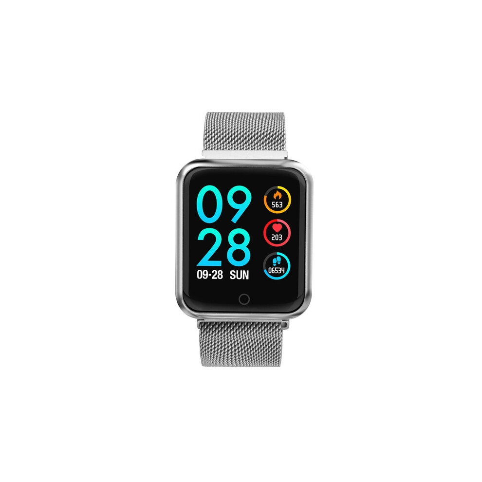 P68 Smartwatch Heart Rate Monitor Blood Pressure Activity Tracker (Silver Steel) Gifts:tbd056989501e 9072918116747