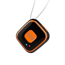 Persönlicher Notfall-GSM-LBS-WLAN-AGPS-Positionierungs-Kommunikator-Anhänger V28 (Unisex, Farbe: Schwarz) Geschenke: Blau