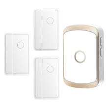 Timbre inalámbrico inteligente con sensor de apertura de puerta Kajas M20 de uno a tres canales, especificaciones: Estándar europeo (dorado) Enchufe