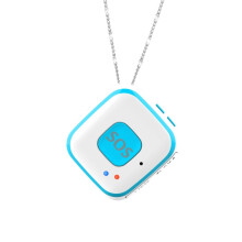 Persönlicher Notfall-Kommunikationsanhänger mit GSM, LBS, WLAN und AGPS-Positionierungssystem V28 (Unisex, Farbe: Blau)