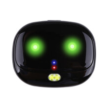 Localizador GPS multifuncional para mascotas Reachfar RF-V47 IP67 con luz LED y funda de silicona (negro). Regalos: Negro