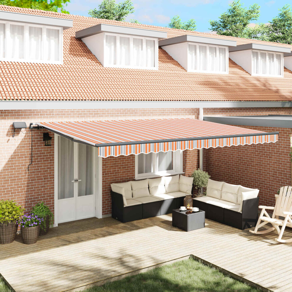 Vidaxl Retractable Awning Multicolour 500 X 350 Cm