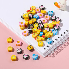 (Cartoon animal) 10Pcs/Lot Cute Cartoon Mini Erasers Pencil Rubber Kawaii Dinosaur Furit Space Theme Eraser For Kids School Stationery Gifts