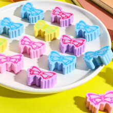 (4Color Butterfly) 10Pcs/Lot Cute Butterfly Cutting Erasers For Pencil Correction Colorful Rubber Image Recognition Eraser School Kids Stationery