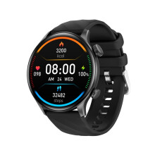 Zw63 Smartwatch, 1,39-Zoll-Runddisplay, H-Armband, Herzfrequenz-/Blutdruck-/Blutzucker-/Blutsauerstoff-/Körpertemperatur-/Medialerkennung (Schwarz).