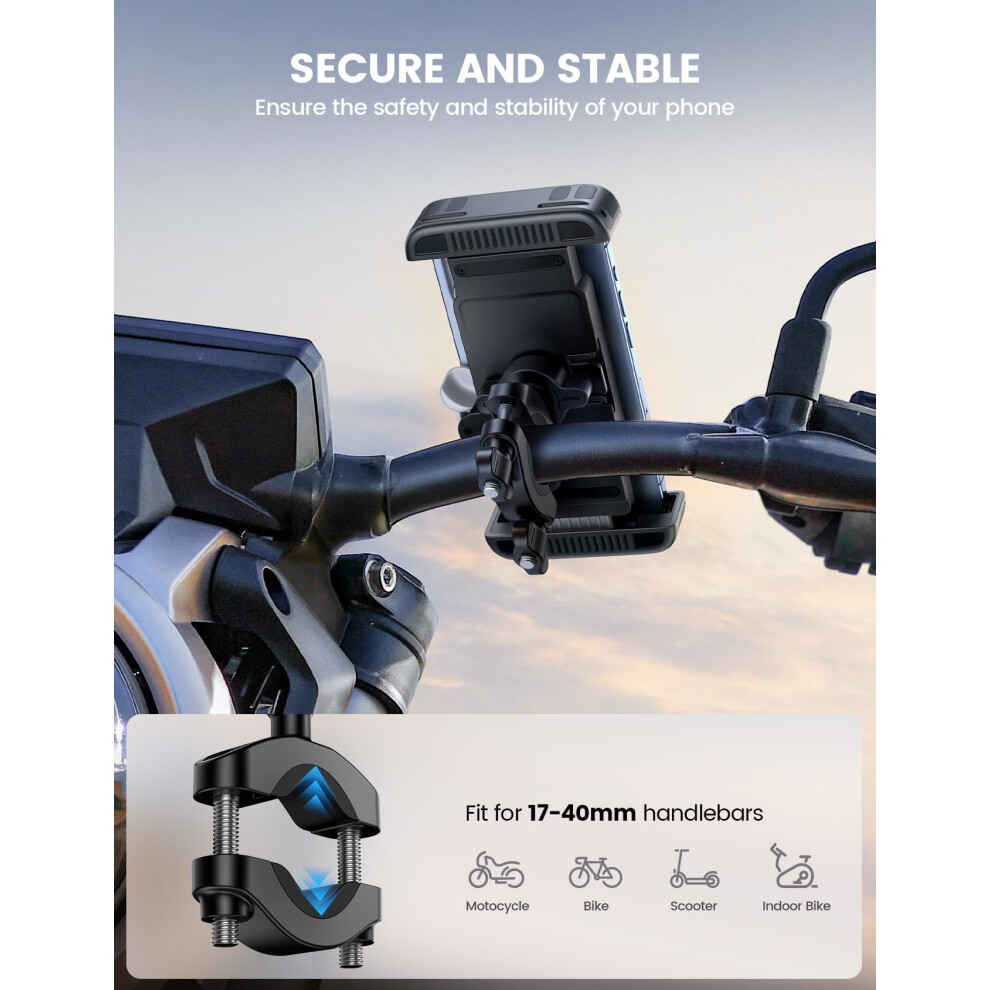Lamicall Bike Phone Holder Bicycle - ÃFoldable Clampã Motorbike Phone 5007168216934