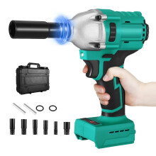 Cordless Impact Wrench 1/2" Brushless 18V High Torque 600Nm (442Ft-lbs) Electric Impact Gun Compatible with Makita Battery, 2-Speed Control, LED Light