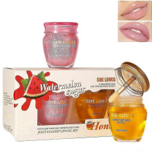 (3set) Lip Oil set, Honey& Watermelon Shiny Lip Gloss Oil Moisturizing Lip Plumping Oil for Dry and Crack Lip