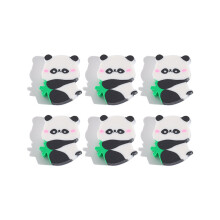 10Pcs/Lot Cute Cartoon Panda Shaped Eraser Kawaii Panda Bamboo Pencil Rubber Student Gift Stationery Office Supplies Eraser