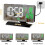Digital Clock,Alarm Clock Bedside,7.3'' Large LED Mirror with Date Display,Temperature,Dual Alarm,Brightnee Adjust,DST 9