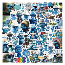 100Pcs The Smurfs Stickers Pack, Cool Cartoon Waterproof Vinyl Anime Decal for Cars Notebook Guitar Skateboard Travel Kid Stickers