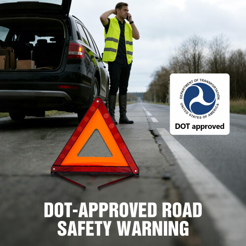 XOOL Emergency Warning Triangle Kit – Roadside Safety Kit with